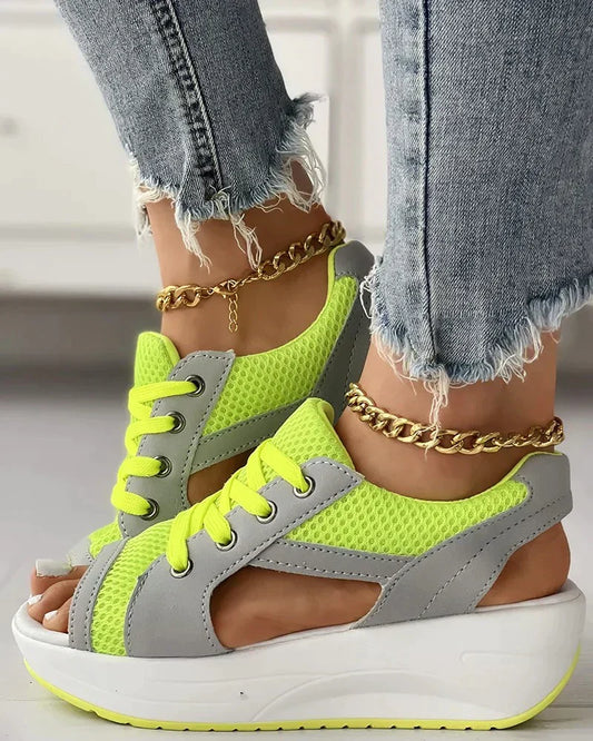 Milagros® | Stylish Sandals With Contrast Insert And Arch Support
