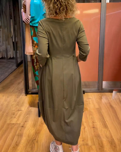 Abigail® | Slimming dress with a round neckline