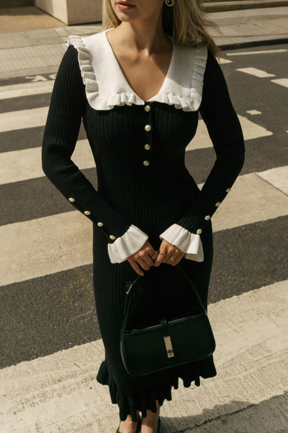 Megan® | French knitted midi dress