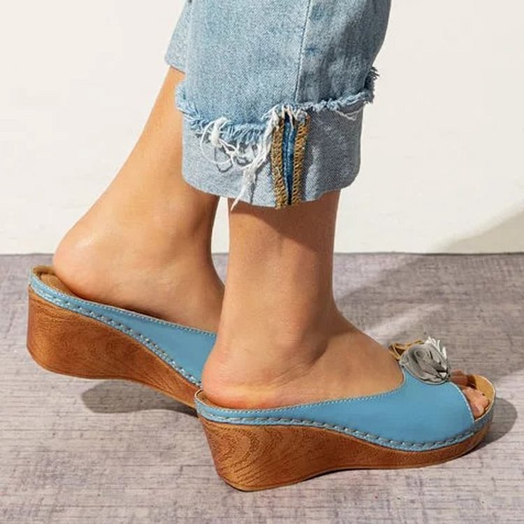Ximena® | Comfortable leather floral sandals