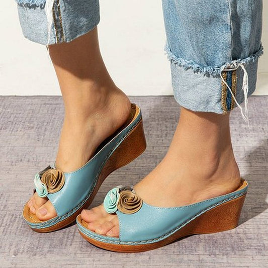 Ximena® | Comfortable leather floral sandals