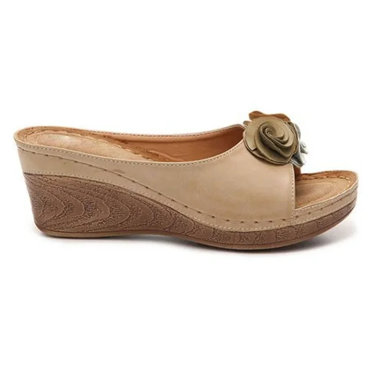 Ximena® | Comfortable leather floral sandals