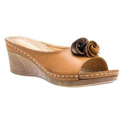 Ximena® | Comfortable leather floral sandals