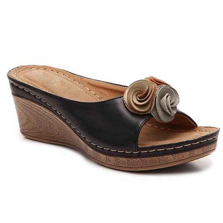 Ximena® | Comfortable leather floral sandals
