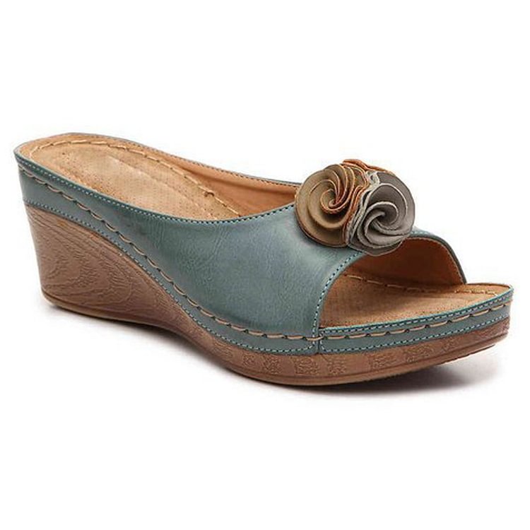 Ximena® | Comfortable leather floral sandals