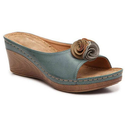 Ximena® | Comfortable leather floral sandals