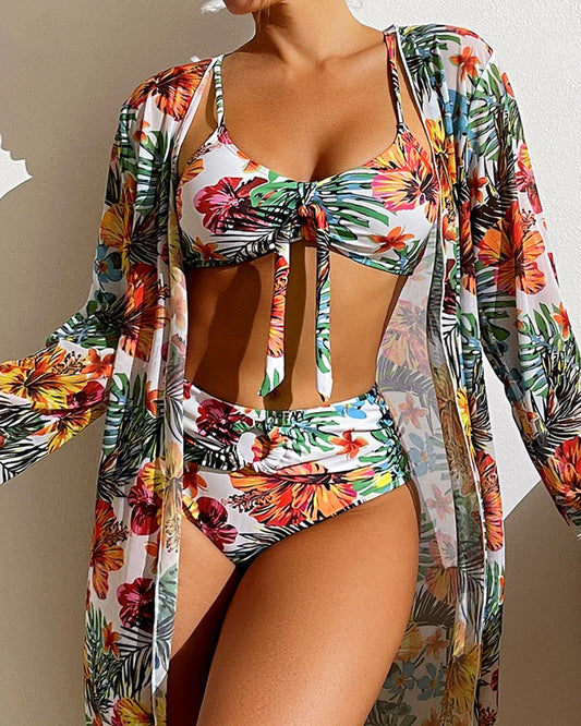 Diana® | Three-Piece Floral Bikini Set